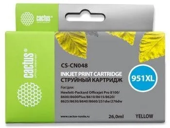 Картридж YELLOW NO.951XL 26ML CS-CN048 CACTUS