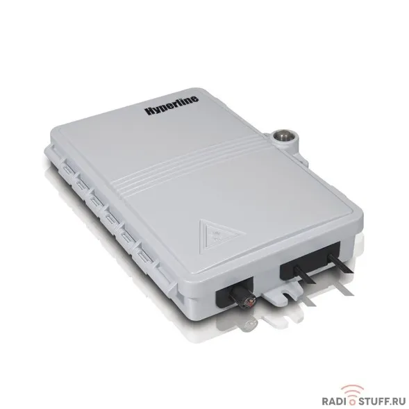 Hyperline FO-WBI-2A-GY Бокс оптический настенный, 2 порта (SC, duplex LC), без пигтейлов и проходных адаптеров, IP65, 102 х 167 х 31 мм, серый