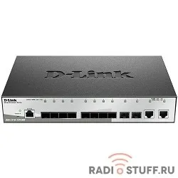 DGS-1210-12TS/ME/B1A D-Link управляемый коммутатор 2 уровня с 10 портами 1000Base-X SFP и 2 портами 10/100/1000Base-T