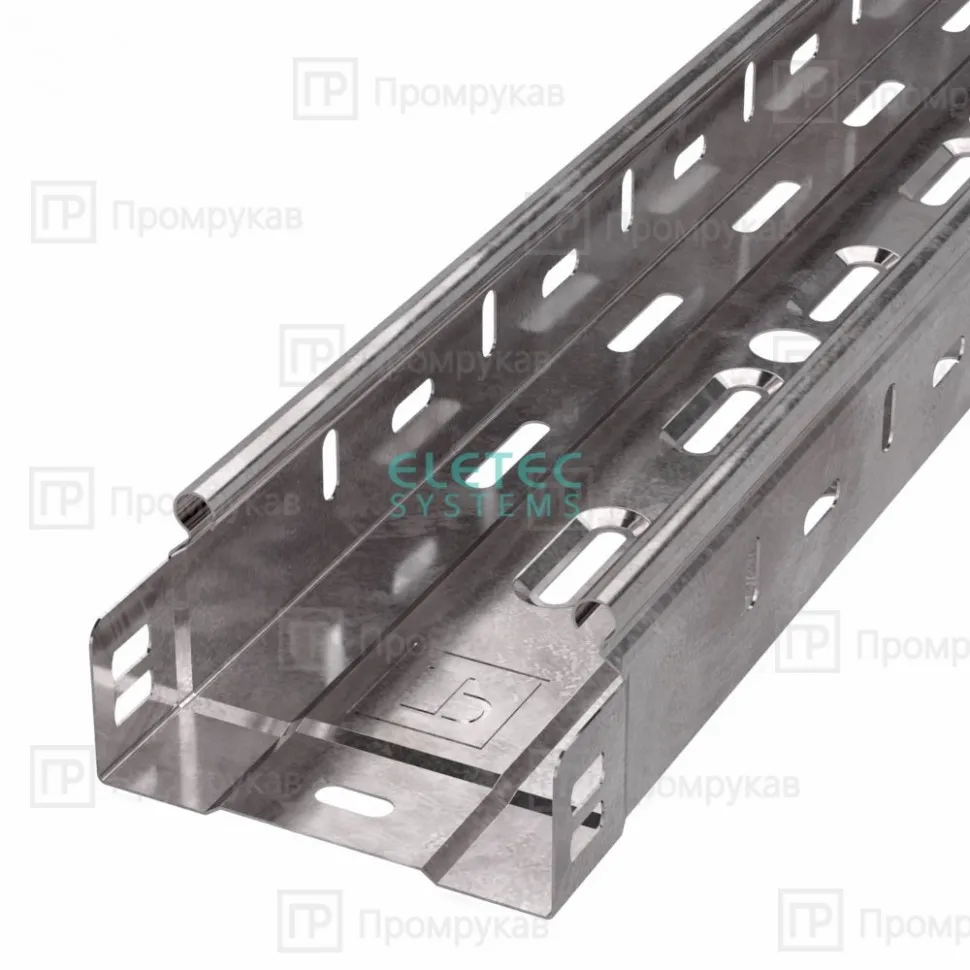 Лоток перфорированный Стандарт 100х100х3000 (6 м/уп) Промрукав
