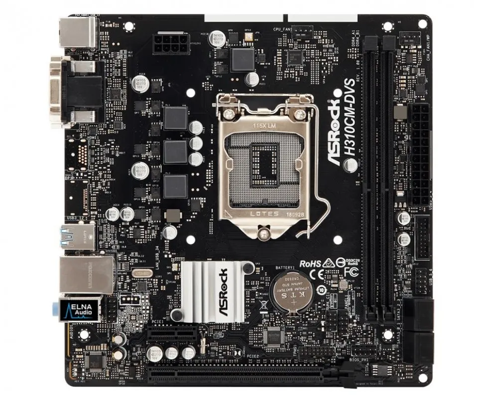 Материнская плата H310 S1151 MATX H310CM-DVS ASROCK