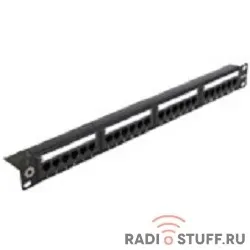 Патч-панель, UTP, 19", cat.5e, 24 порта, Dual Type, 1U, 5bites