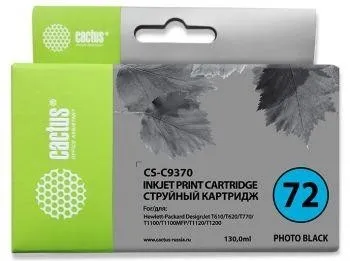 Картридж BLACK NO.72 130ML CS-C9370 CACTUS