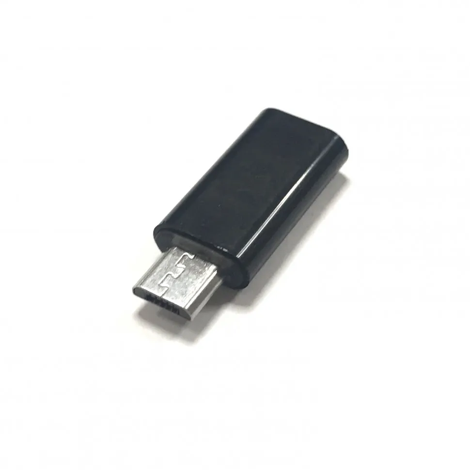 Переходник гнездо Type-C - штекер micro USB, Netko, черный