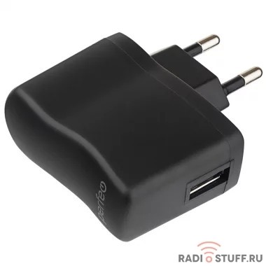 PERFEO Сетевое зарядное устройство с разъемом USB, 1А, черный (I4631)
