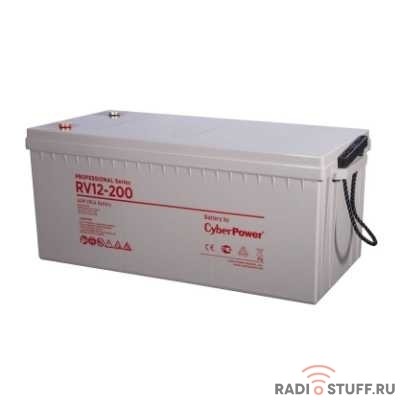 CyberPower Аккумуляторная батарея RV 12200W (12В/56 Ач), клемма М6, ДхШхВ 230х138х205мм, вес 18,5кг, срок службы 10 лет