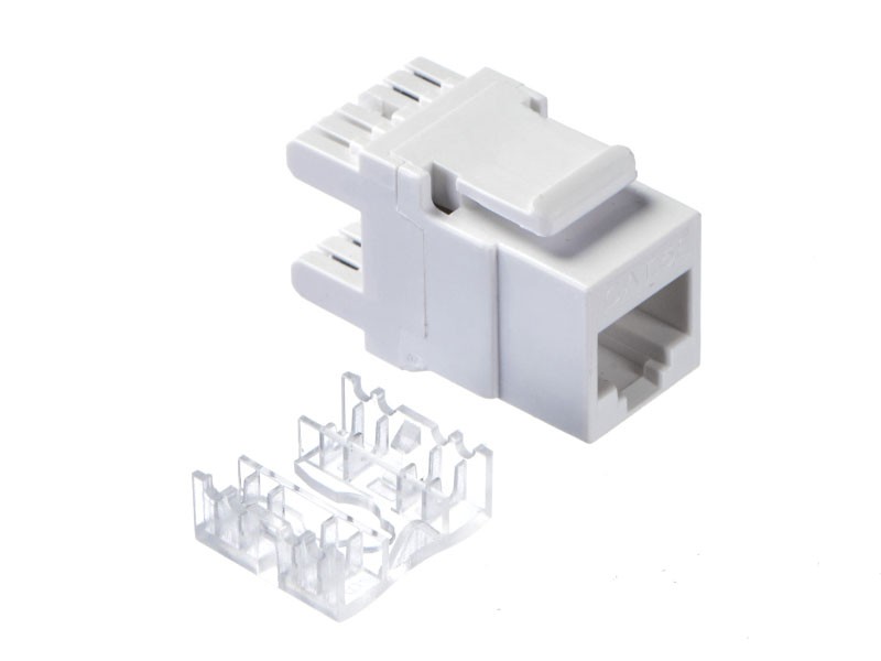 Модуль Keystone неэкранированный, RJ45, cat.5е, 180°, под инструмент, белый, для патч-панели
