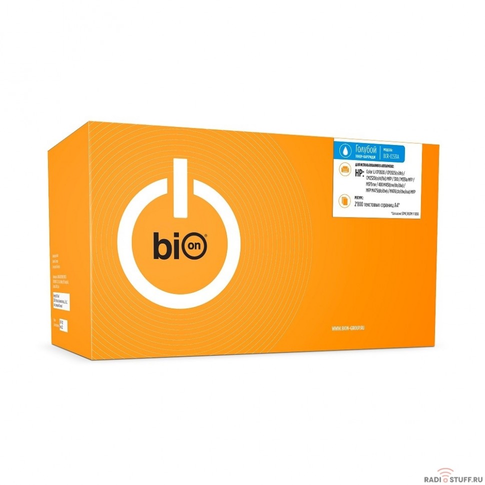 Bion CC531A Картридж для HP LaserJet CM2320/CP2025 (2800 стр.), Голубой