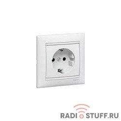 Legrand 774420 Розетка Valena с заземлением, винтовой зажим (белая)