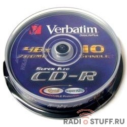 VERBATIM Диски CD-R 80 52x  CB/10  (43437) 