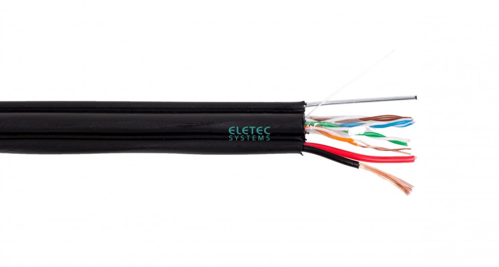 Кабель комб. FTP 5E 4x2x0.5 + 2x1.0 outdoor, с тросом, 200 м Кабель комб. FTP 5E 4x2x0.5 + 2x1.0 outdoor, с тросом, 200 м