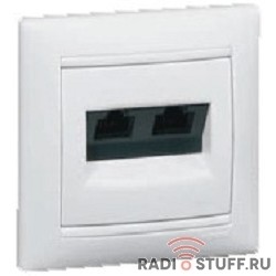 Legrand 774239 Розетка RJ45 Valena 2 выхода Кат.5e UTP монтаж на винтах белая