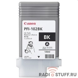 Canon PFI-102Bk 0895B001 Картридж для Canon iPF605/ iPF610/ iPF650/ iPF655/ iPF710/ iPF750/ iPF755/ LP17/ iPF510, Чёрный, 130 мл.(GJ) 