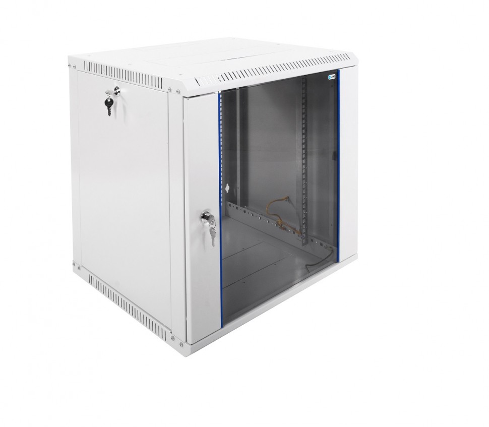 Шкаф телекоммуникационный настенный разборный ЭКОНОМ, 12U, (600х520мм), дверь стекло, черный, ЦМО