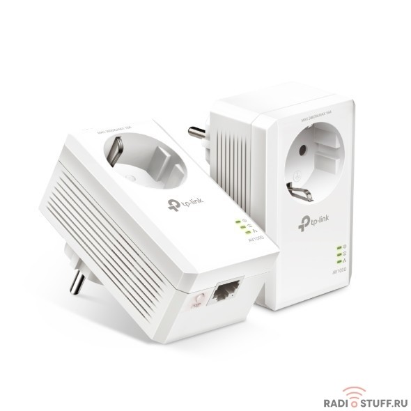 TP-Link TL-PA7017P KIT AV1000 Комплект гигабитных адаптеров Powerline со встроенной розеткой