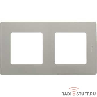 Legrand 672522 Рамка - 2 поста - Etika - светлая галька