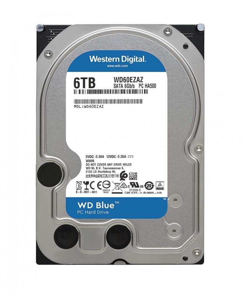 Жесткий диск SATA 6TB 6GB/S 256MB BLUE WD60EZAZ WDC