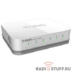 D-Link DGS-1005A/F1A Неуправляемый коммутатор с 5 портами 10/100/1000Base-T, функцией энергосбережения и поддержкой QoS 