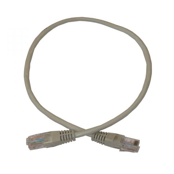 Патч-корд, UTP4, cat.5е, 0.5м, CCA, серый, TechnoLink