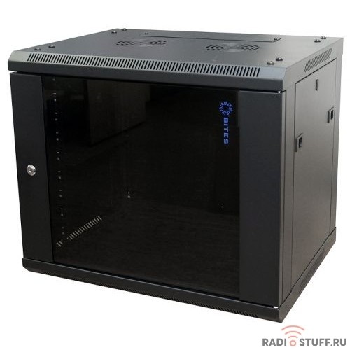 Шкаф телекоммуникационный, 12U, (600х450мм), черный, 5bites