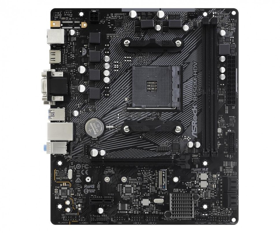 Материнская плата AMD B550 SAM4 MATX B550M-HDV ASROCK