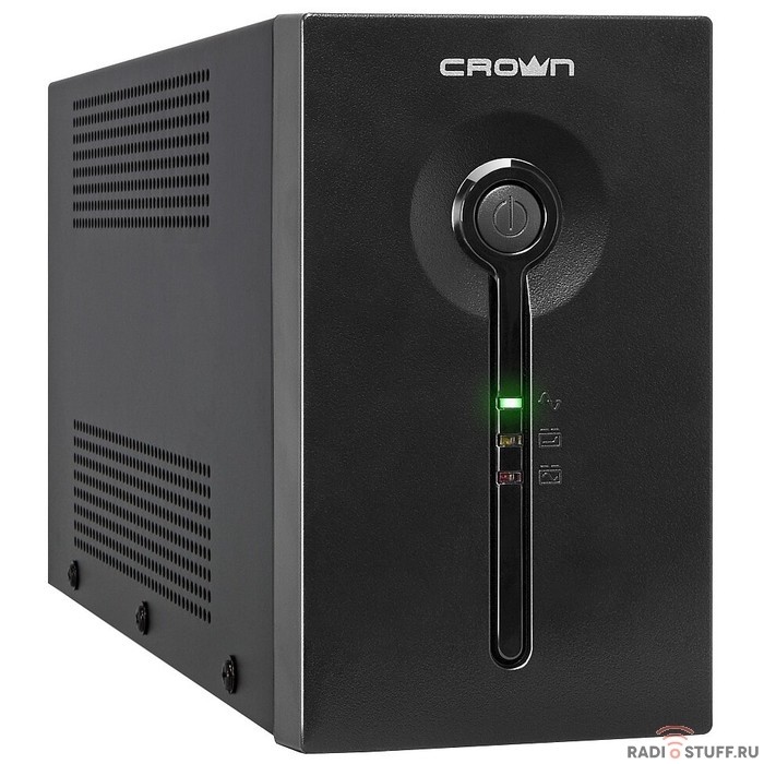 CROWN ИБП CMU-SP650COMBO {650VA\360W, корпус металл, 1x12V/7AH, 2*EURO + 3*IEC С13,AVR 140-290V} [CM000003093]
