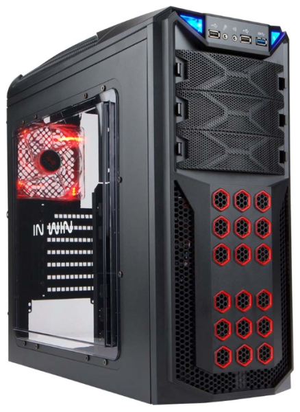 Midi Tower InWin BWR145 Black U2*2+U3*1+A(HD)+FAN (12cm), (GT1) (без блока питания)